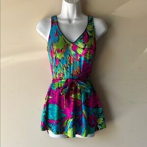 Colorful Vintage 90s one piece swimsuit
